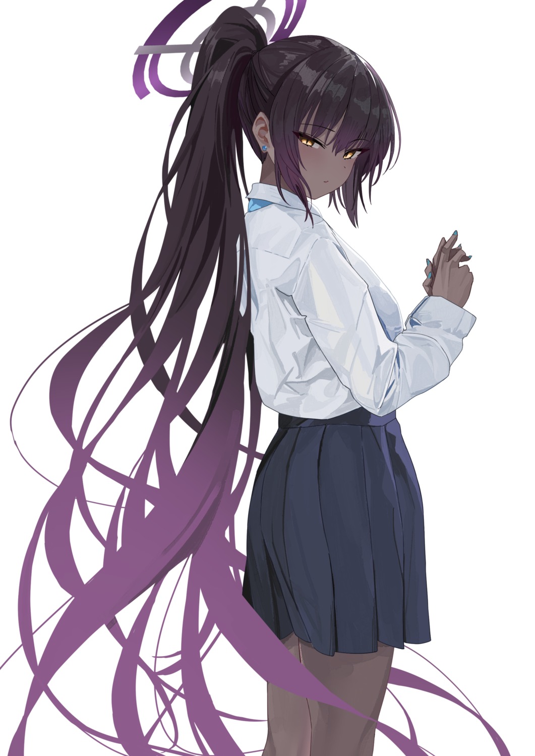 blue_archive halo kakudate_karin seifuku tnr_(horiko1525)