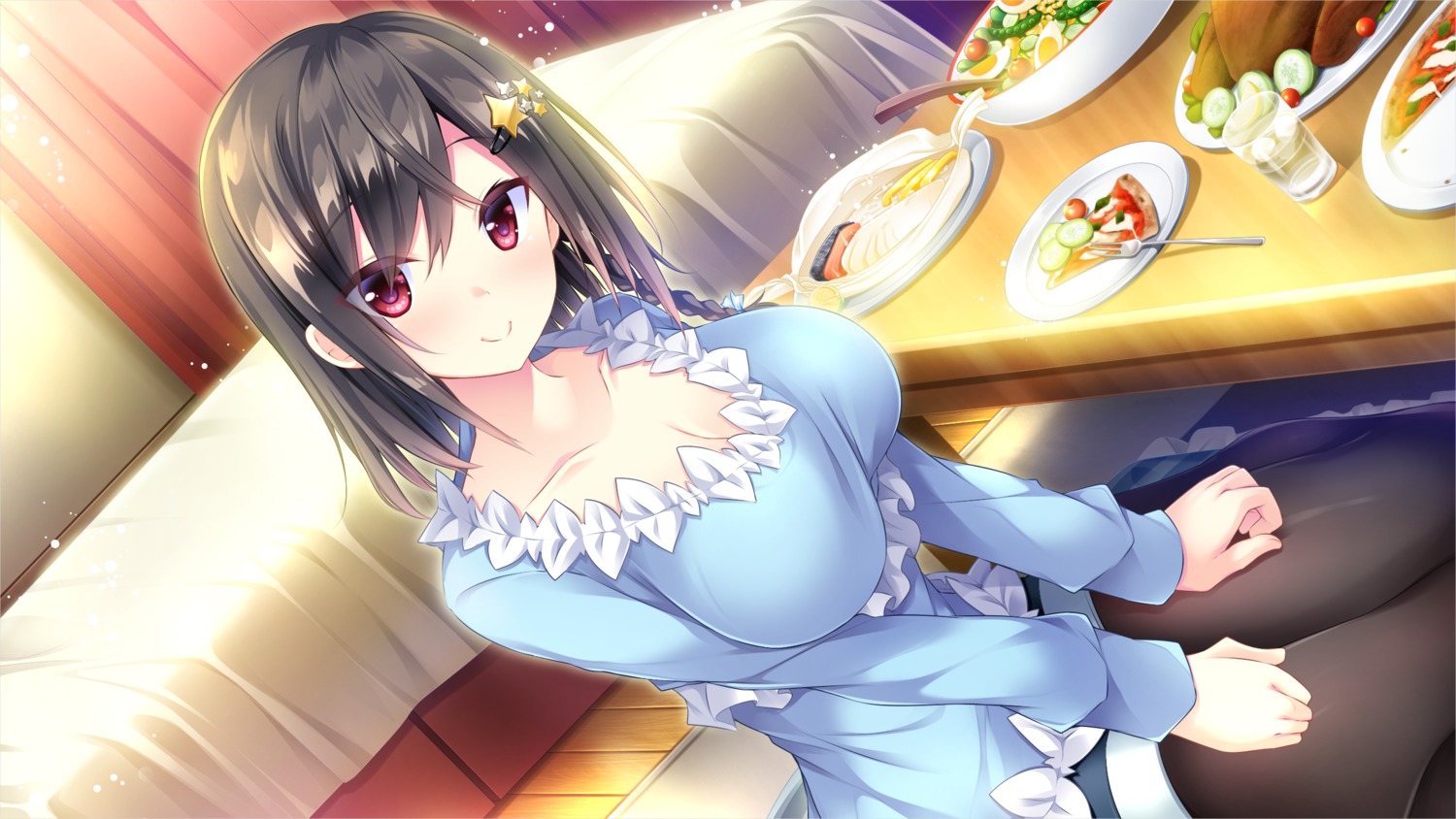 cleavage ensemble_(company) game_cg kakao omoi_wo_sasageru_otome_no_melody omoi_wo_sasageru_otome_no_melody_~afureru_omoi_wo_shirabe_ni_nosete~ pantyhose sonoya_chika