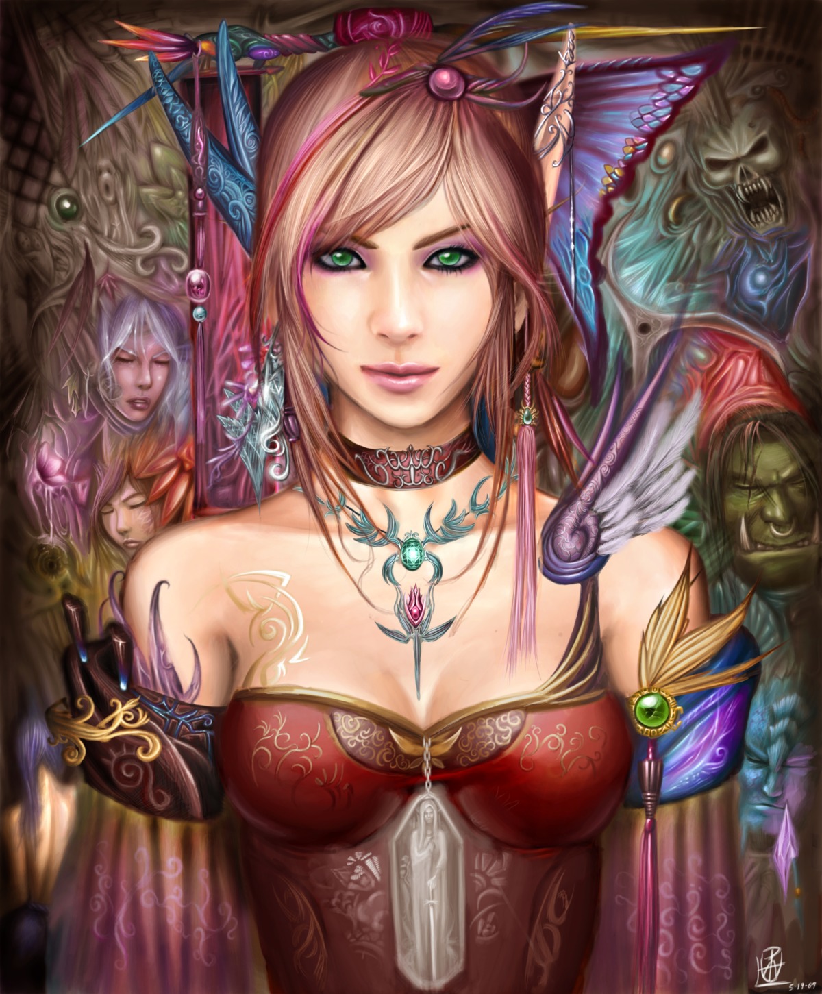 cleavage elf pointy_ears world_of_warcraft