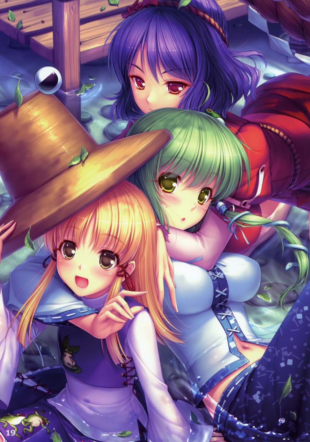 kochiya_sanae moriya_suwako neko_works sayori touhou yasaka_kanako