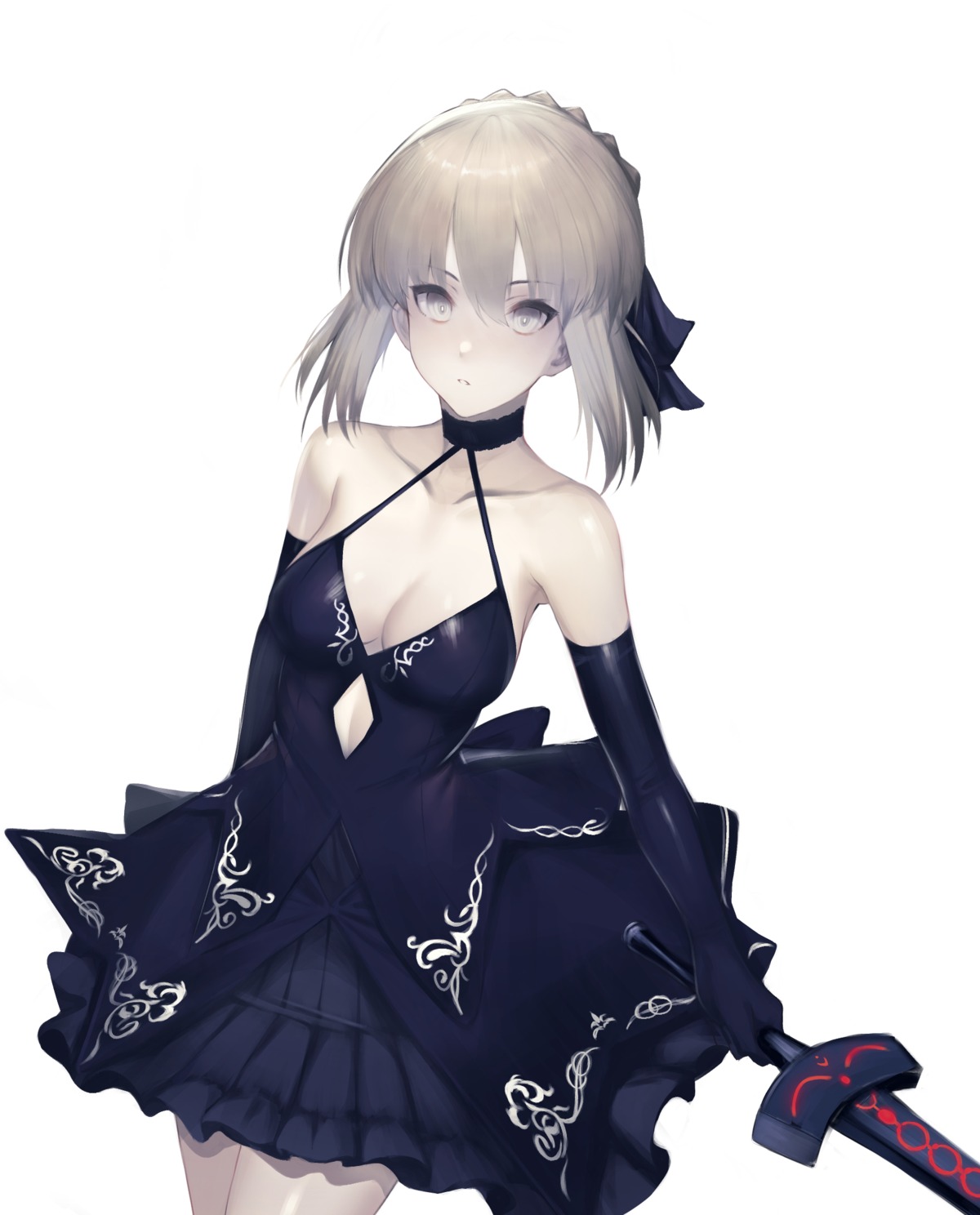 dress fate/grand_order hong_jo no_bra saber saber_alter sword