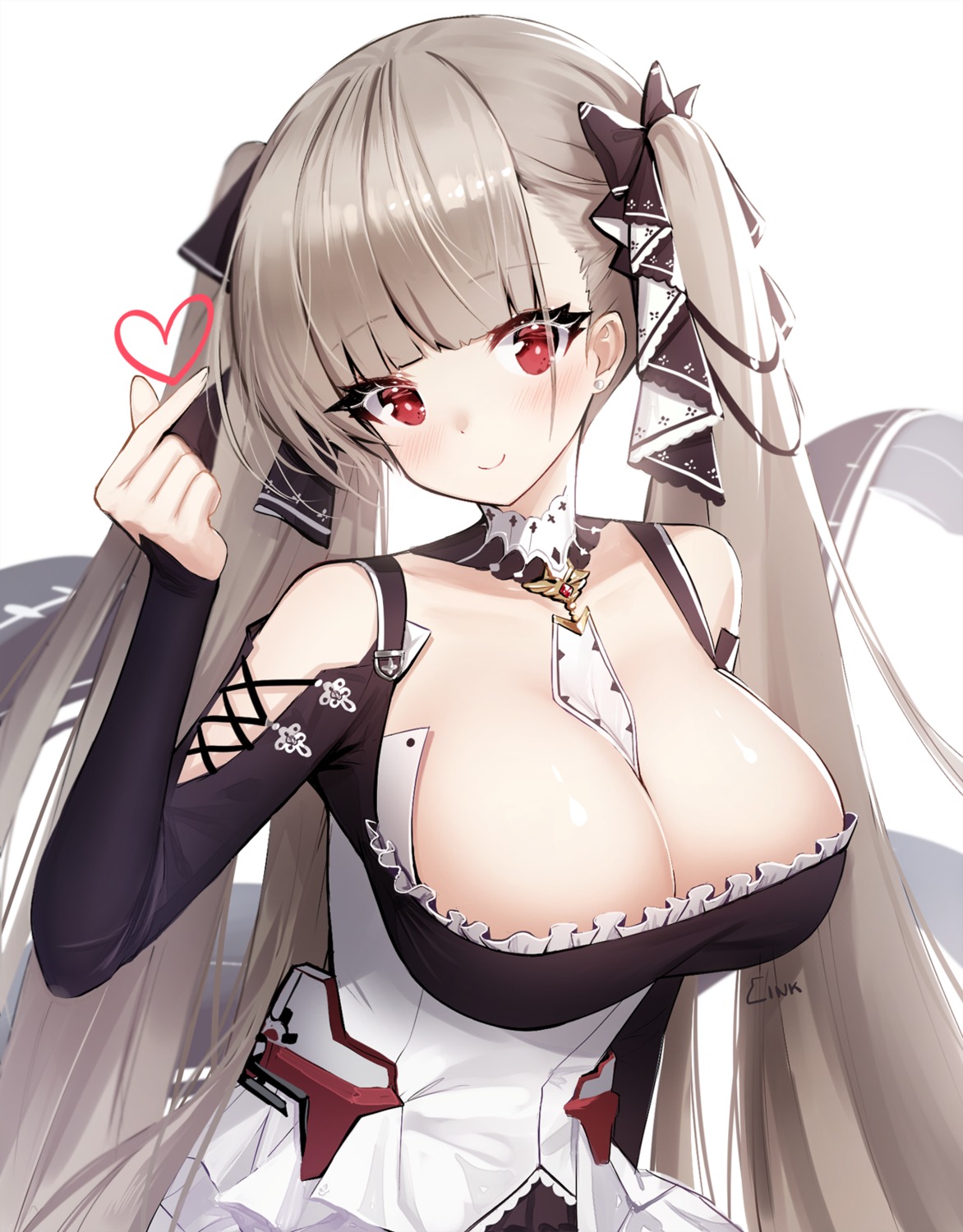 ankkoyom azur_lane cleavage formidable_(azur_lane) gothic_lolita lolita_fashion no_bra