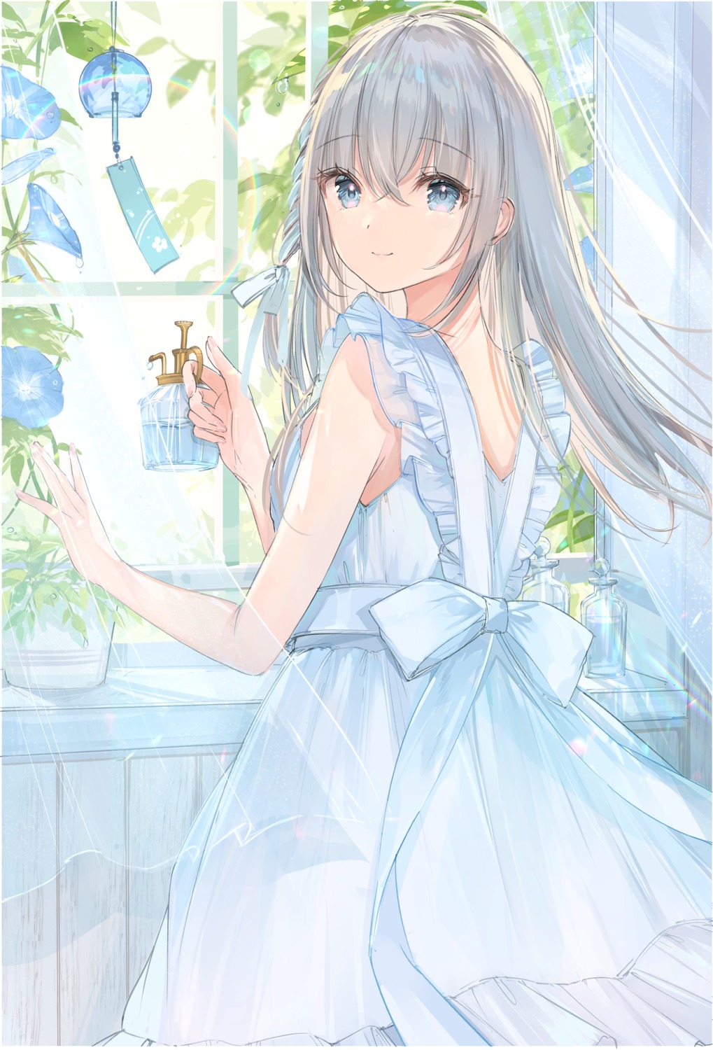 artist_revision dress mochitsuki_usa see_through summer_dress