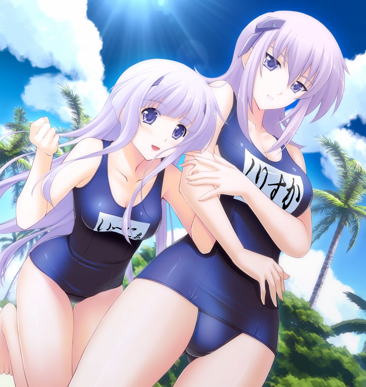 cleavage cryska_barchenowa inia_sestina muvluv muvluv_alternative school_swimsuit swimsuits total_eclipse