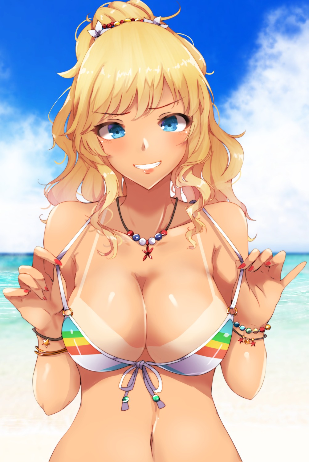 bikini_top cleavage ootsuki_yui ryuu. swimsuits tan_lines the_idolm@ster the_idolm@ster_cinderella_girls