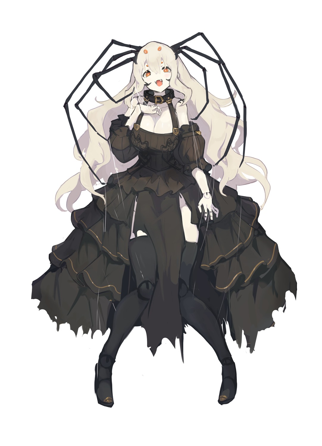 cleavage gothic_lolita lansane lolita_fashion monster_girl thighhighs