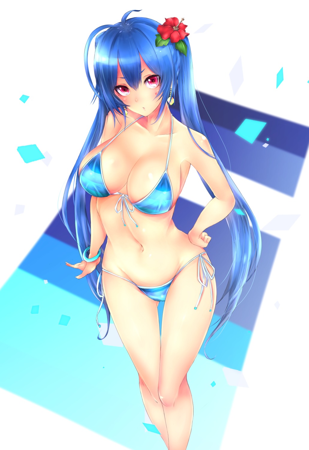 bikini cleavage frofrofrost phantasy_star_online_2 swimsuits