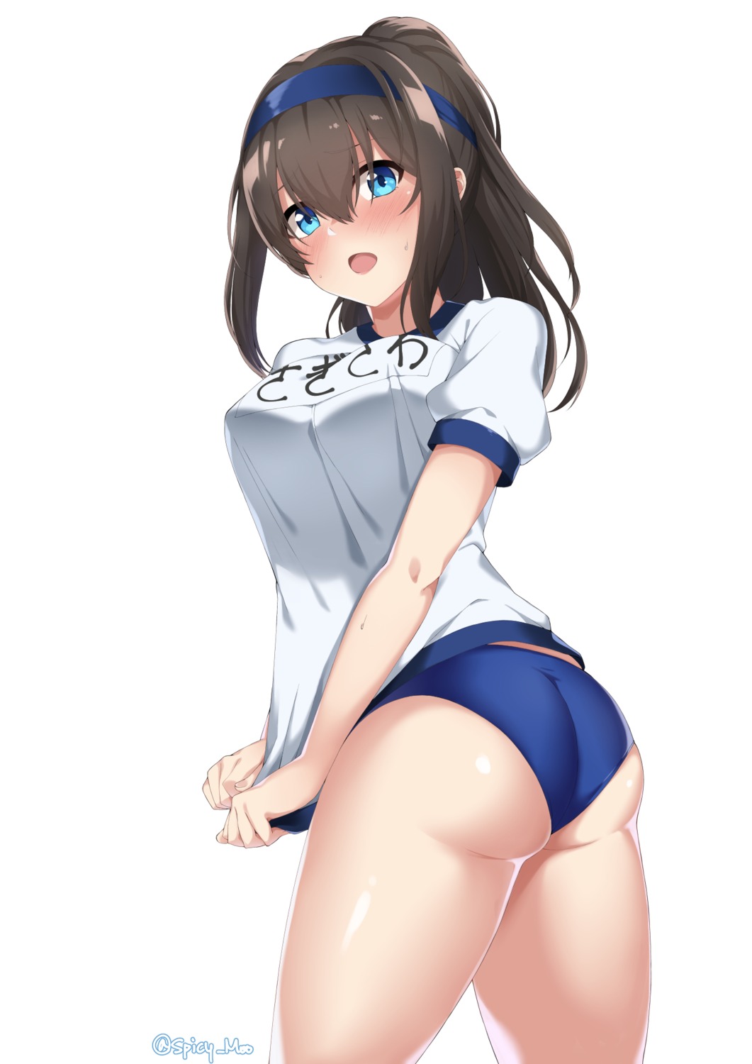 ass buruma gym_uniform sagisawa_fumika spicy_moo the_idolm@ster the_idolm@ster_cinderella_girls