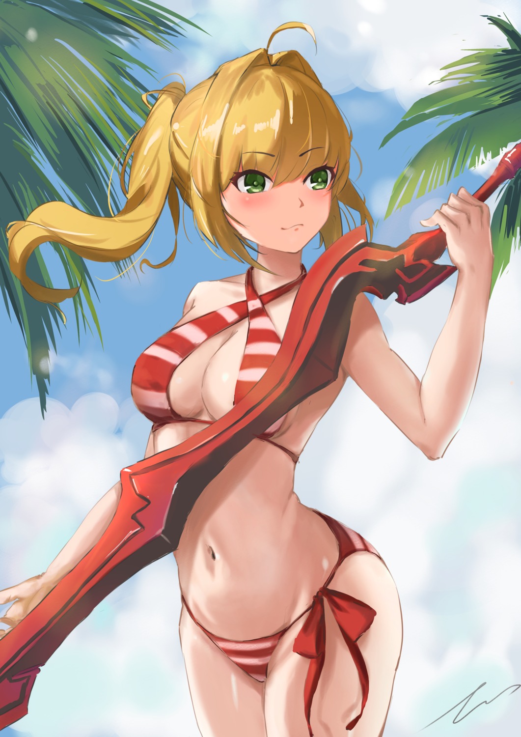 bikini error1945 fate/extra fate/stay_night saber_extra swimsuits sword