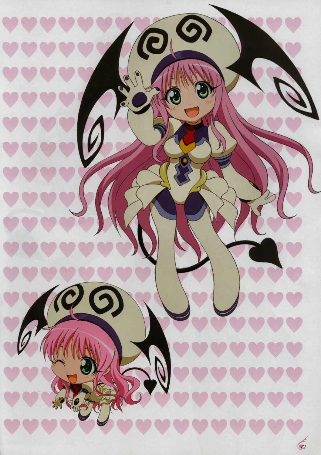 bleed_through chibi color_issue lala_satalin_deviluke scanning_dust screening tail to_love_ru