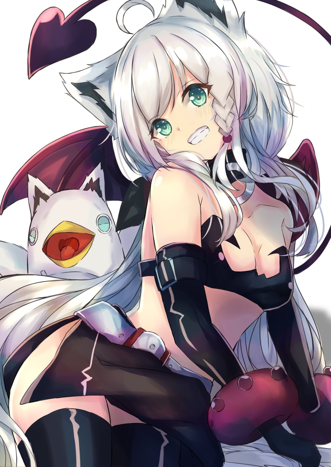 animal_ears bikini_armor hololive hololive_gamers karappo_(poket12) kitsune shirakami_fubuki tail thighhighs wings