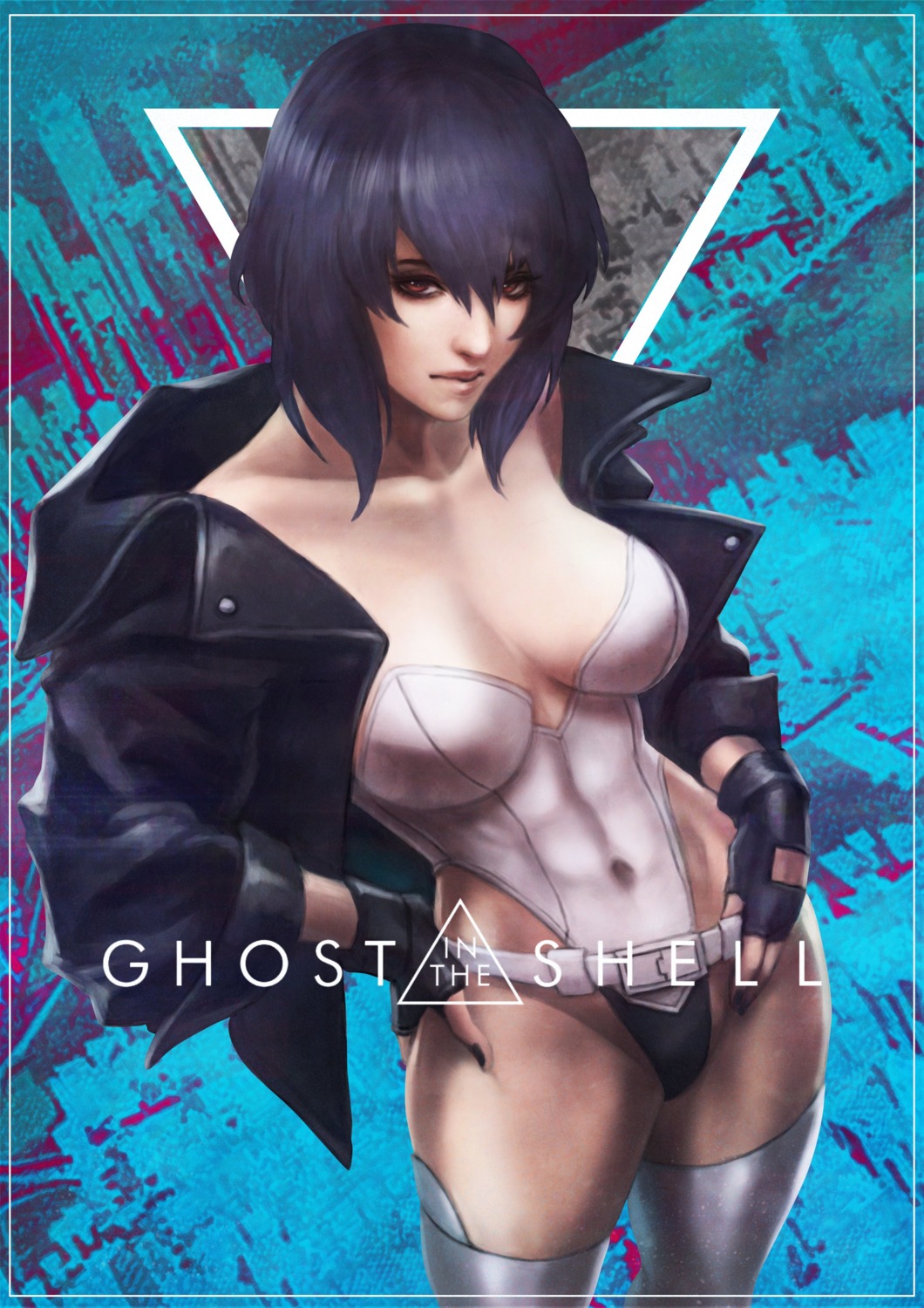 ghost_in_the_shell ghost_in_the_shell:_stand_alone_complex kusanagi_motoko leotard monori_rogue no_bra thighhighs