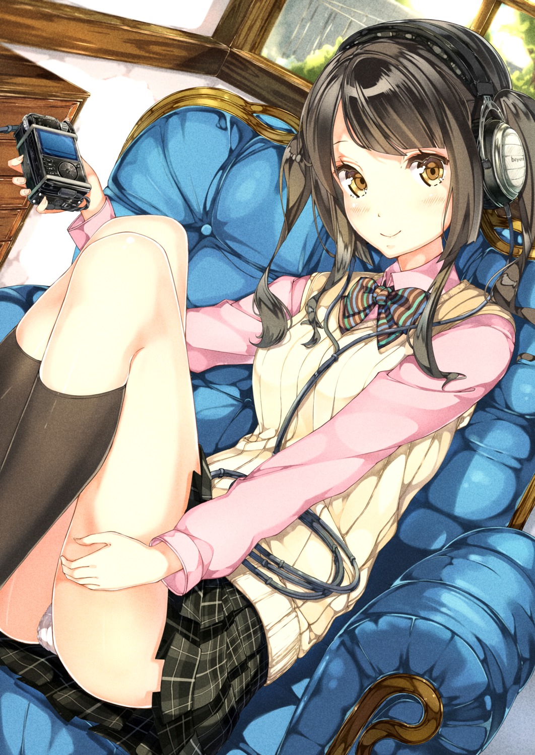 headphones pantsu seifuku shirohina