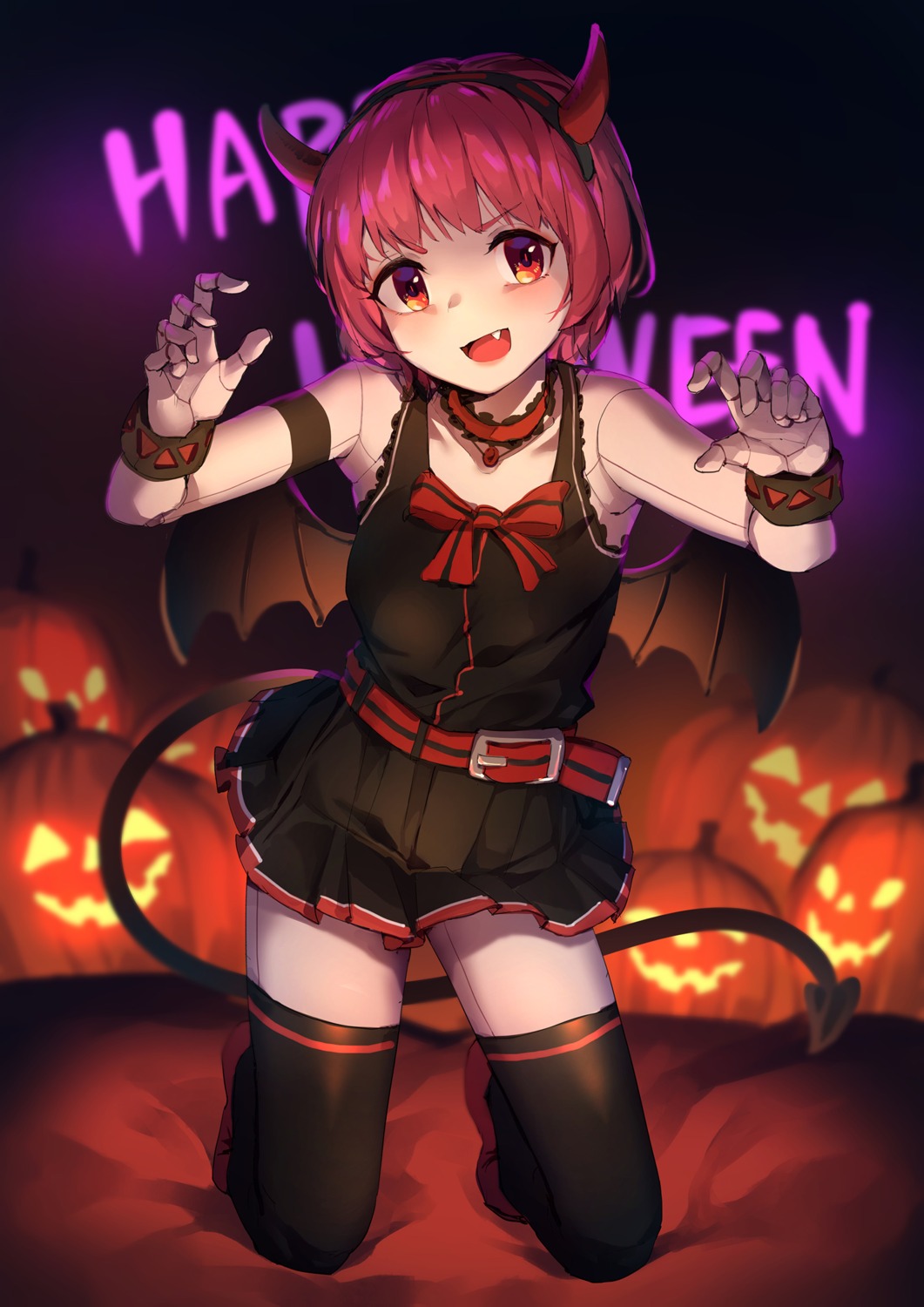Mr Lime Va 11 Hall A Dorothy Haze Halloween Horns Tail Thighhighs Wings Yande Re