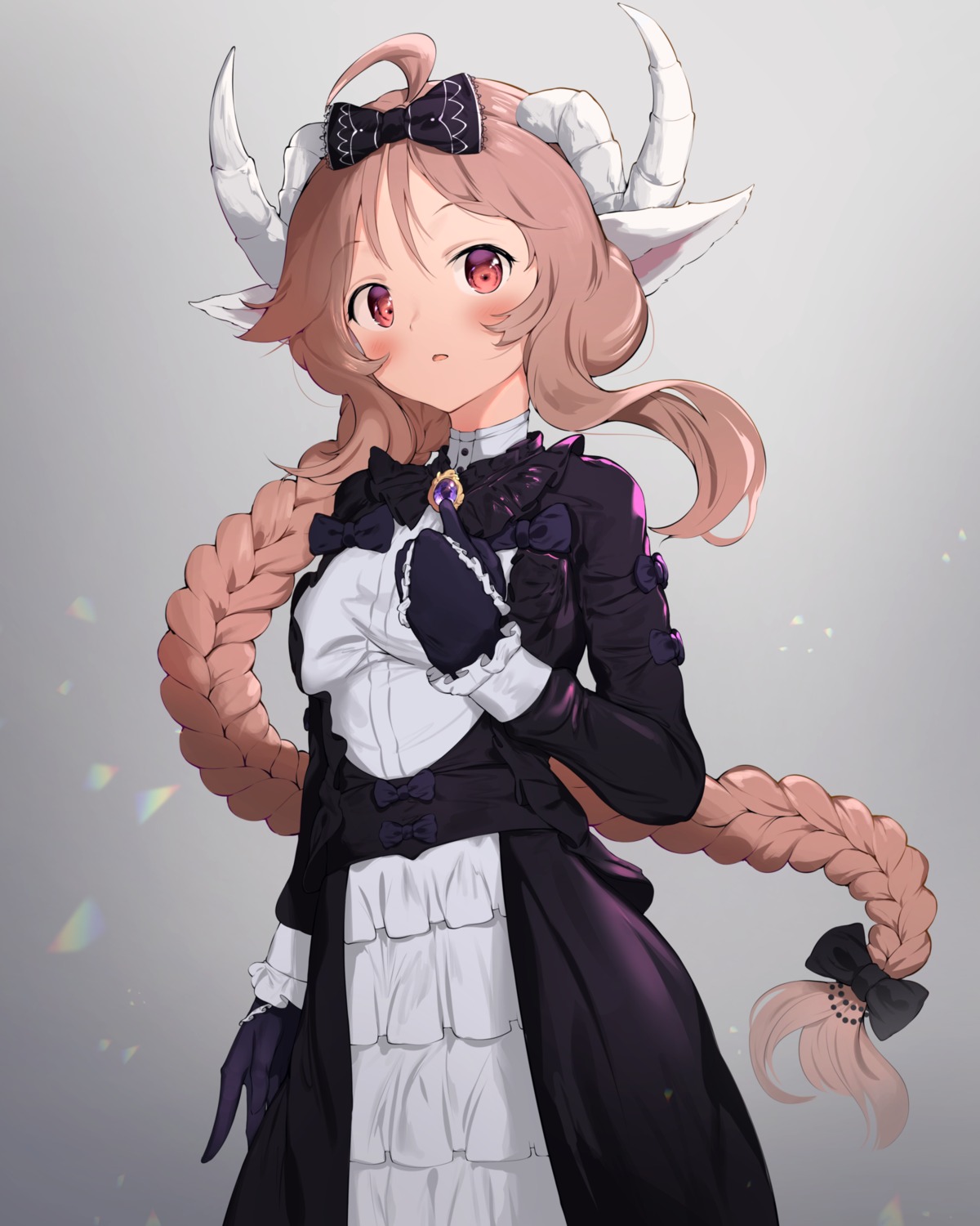 animal_ears arknights eyjafjalla_(arknights) gappt horns lolita_fashion