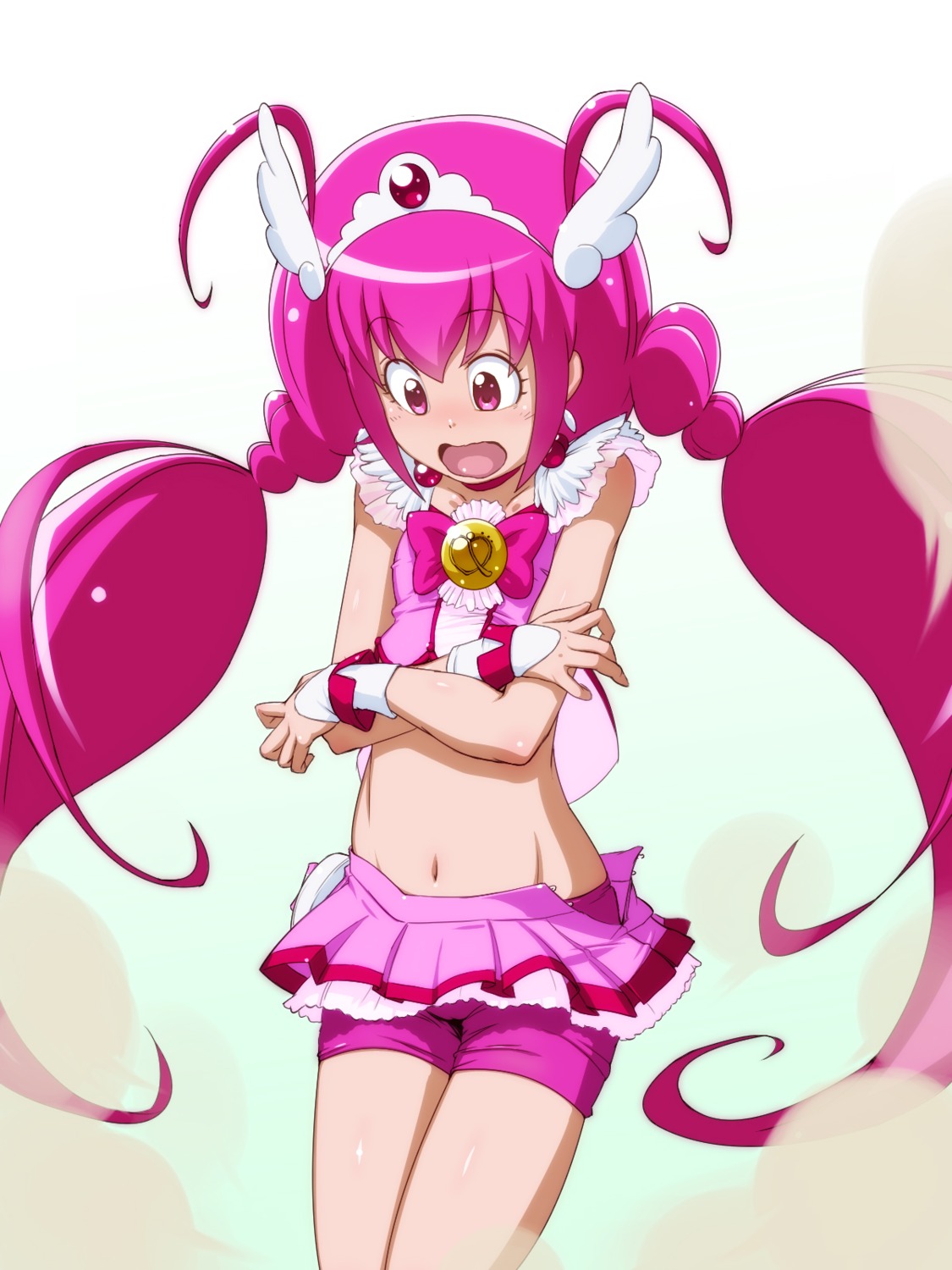 bike_shorts cameltoe hoshizora_miyuki loli pretty_cure smile_precure! tam2