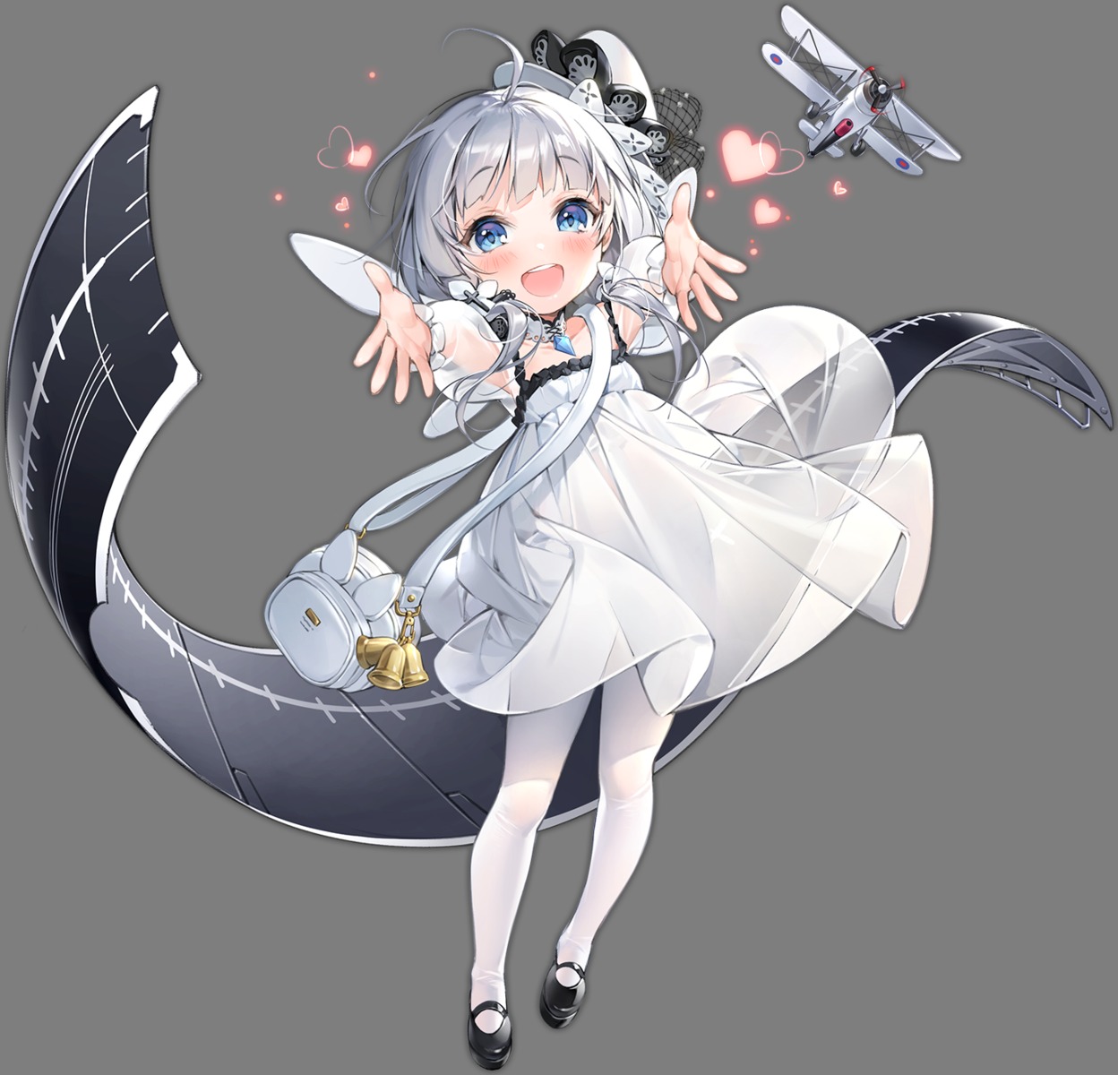 azur_lane dress illustrious_(azur_lane) little_illustrious_(azur_lane) liyu_li pantyhose see_through skirt_lift transparent_png wings