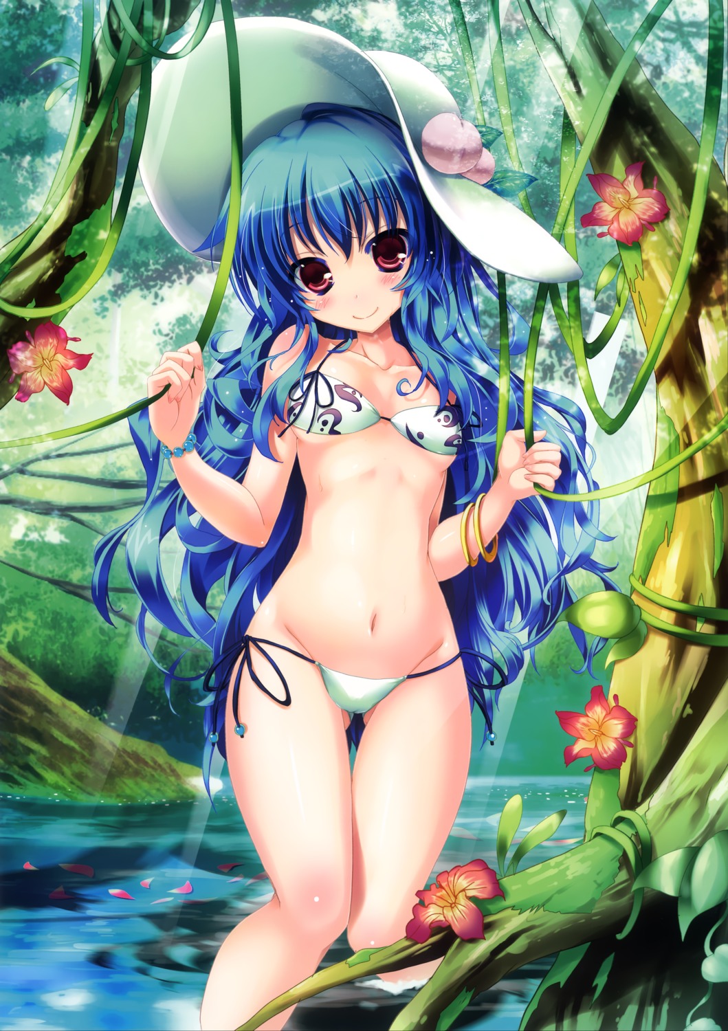 bikini happy_birthday hinanawi_tenshi maruchan swimsuits touhou