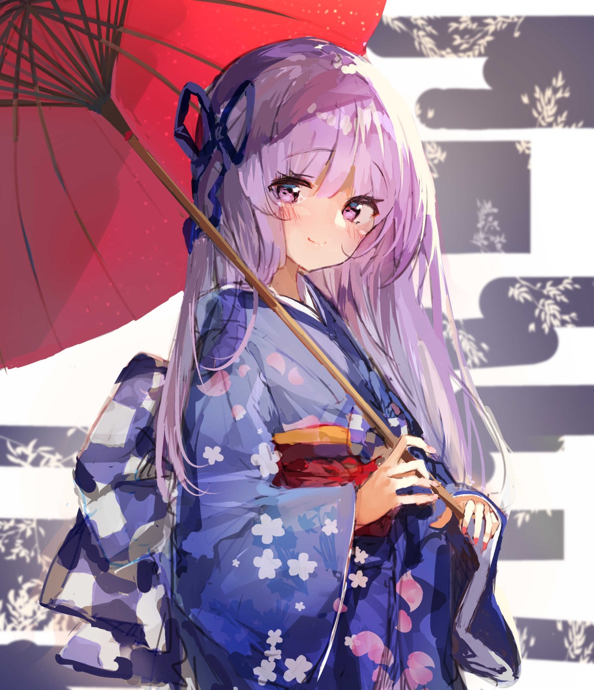 aikatsu! hikami_sumire kimono makiss012_ak umbrella