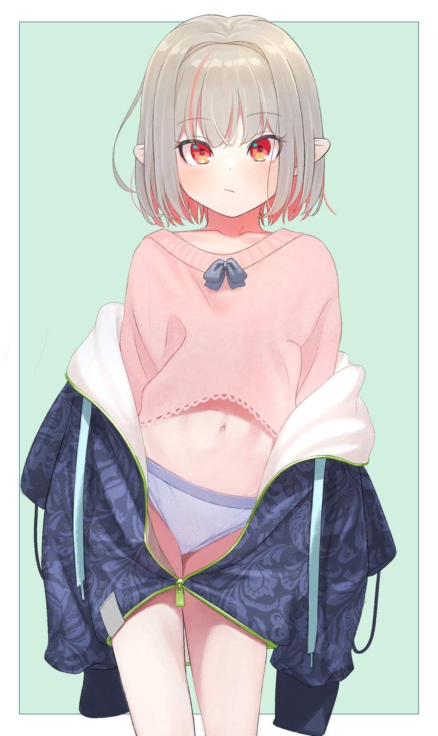 loli makaino_ririmu nijisanji nijisanji_gamers pantsu pointy_ears sabamen sweater