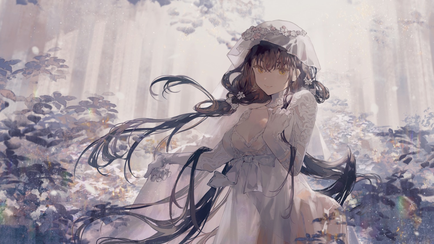 azuma_(azur_lane) azur_lane dress see_through sekai_(artist) wedding_dress