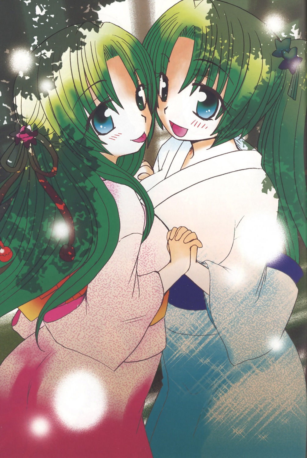 higurashi_no_naku_koro_ni kimono sonozaki_mion sonozaki_shion tagme