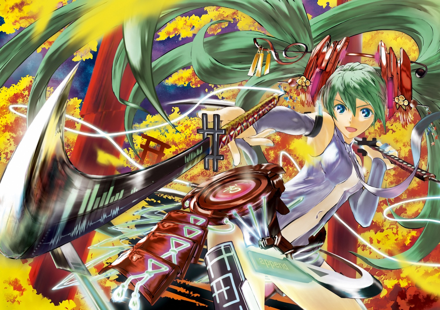 botbe hatsune_miku miku_append vocaloid vocaloid_append