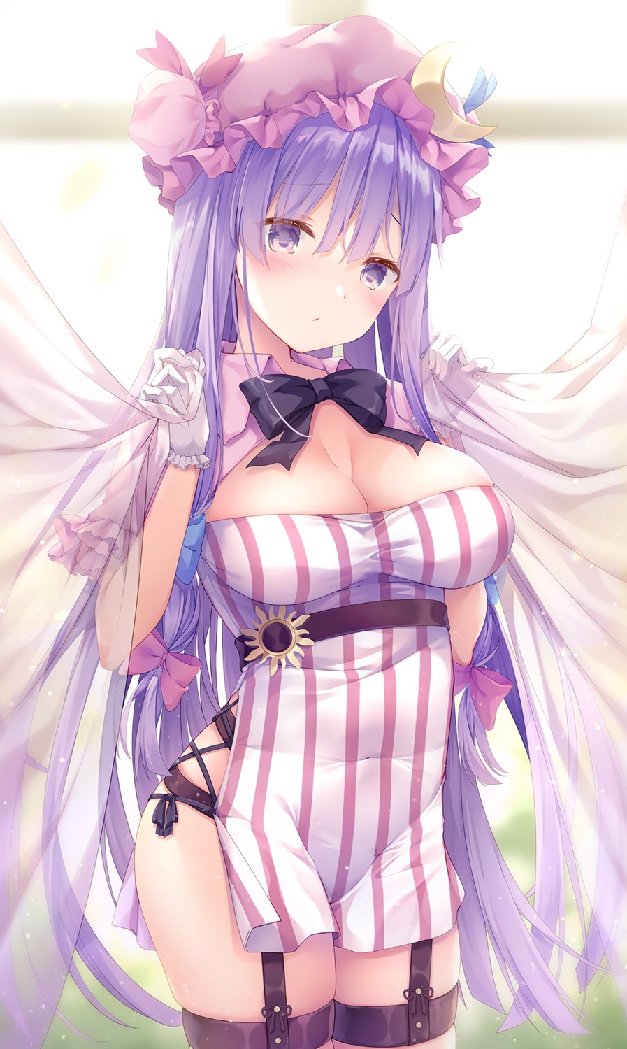 cleavage dress garter kinokomushi pantsu patchouli_knowledge touhou