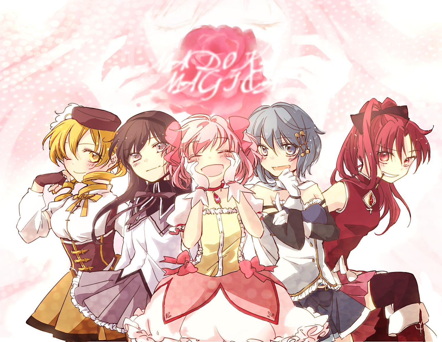 akemi_homura kaname_madoka miki_sayaka puella_magi_madoka_magica sakura_kyouko tomoe_mami yonu