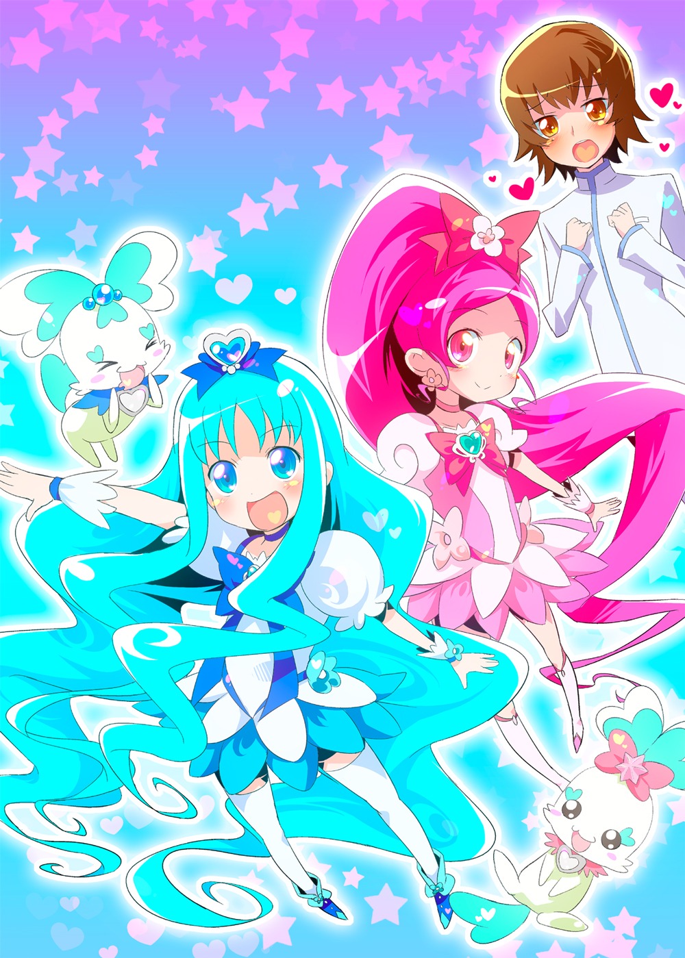 coffret hanasaki_tsubomi heartcatch_pretty_cure! kurumi_erika myoudouin_itsuki pretty_cure shypre sw thighhighs