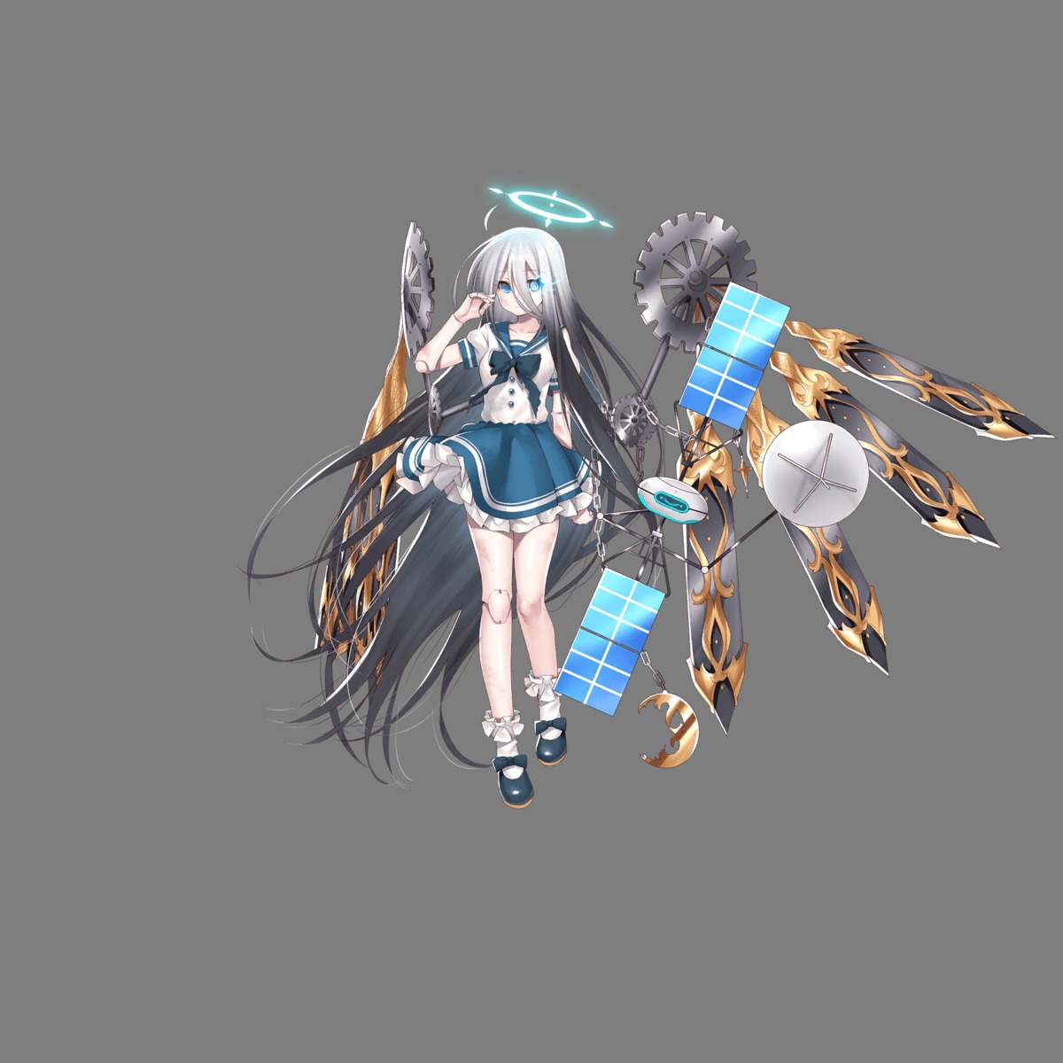 hoshi_no_girls_odyssey mecha_musume seifuku skirt_lift transparent_png