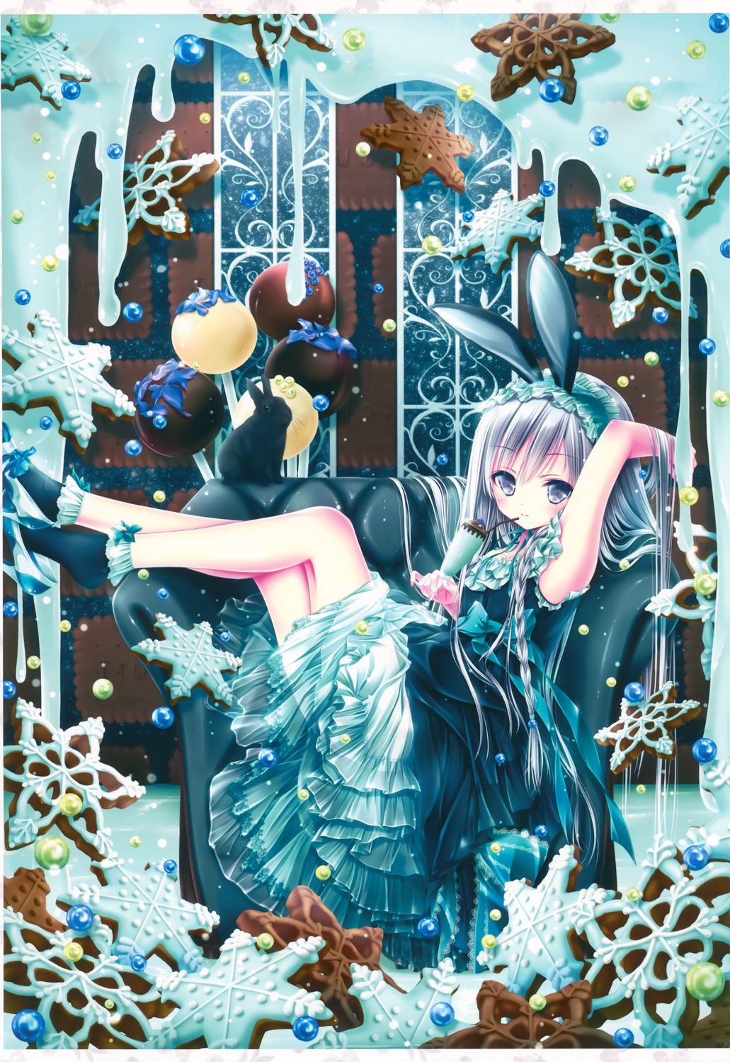 animal_ears bunny_ears dress heels lolita_fashion see_through tinkerbell tinkle