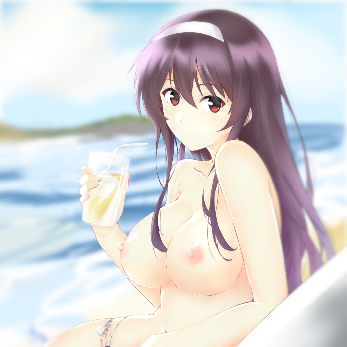 bikini kasumigaoka_utaha nipples panty_pull rei_kun saenai_heroine_no_sodatekata swimsuits topless