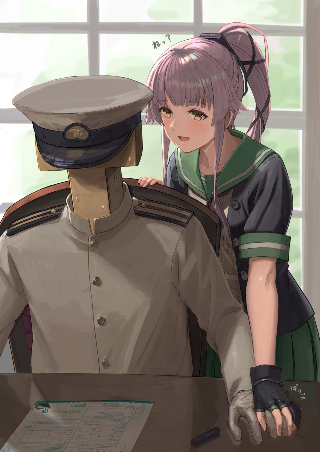 admiral_(kancolle) kantai_collection seifuku tantaka uniform yura_(kancolle)