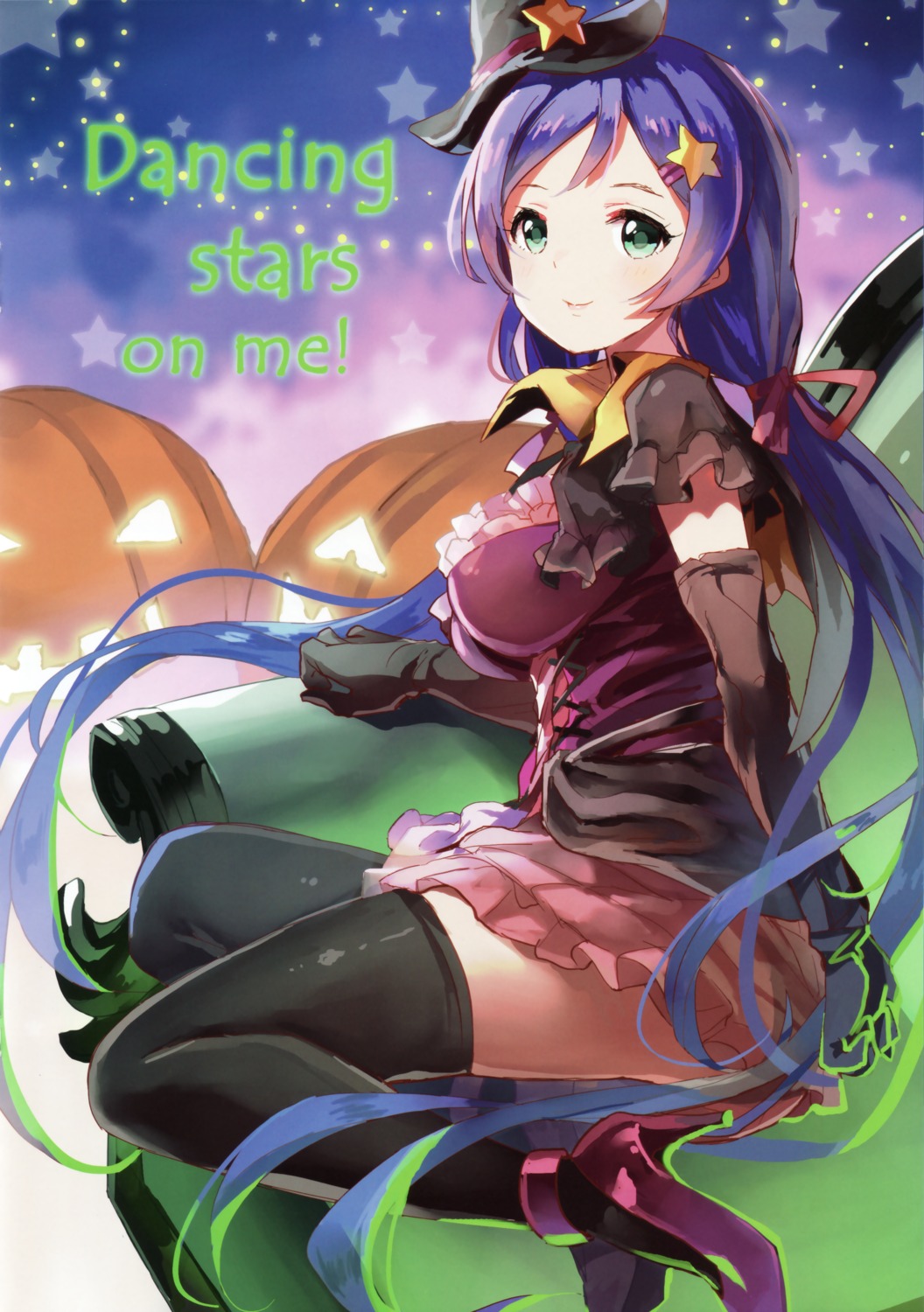 77gl halloween heels love_live! thighhighs toujou_nozomi