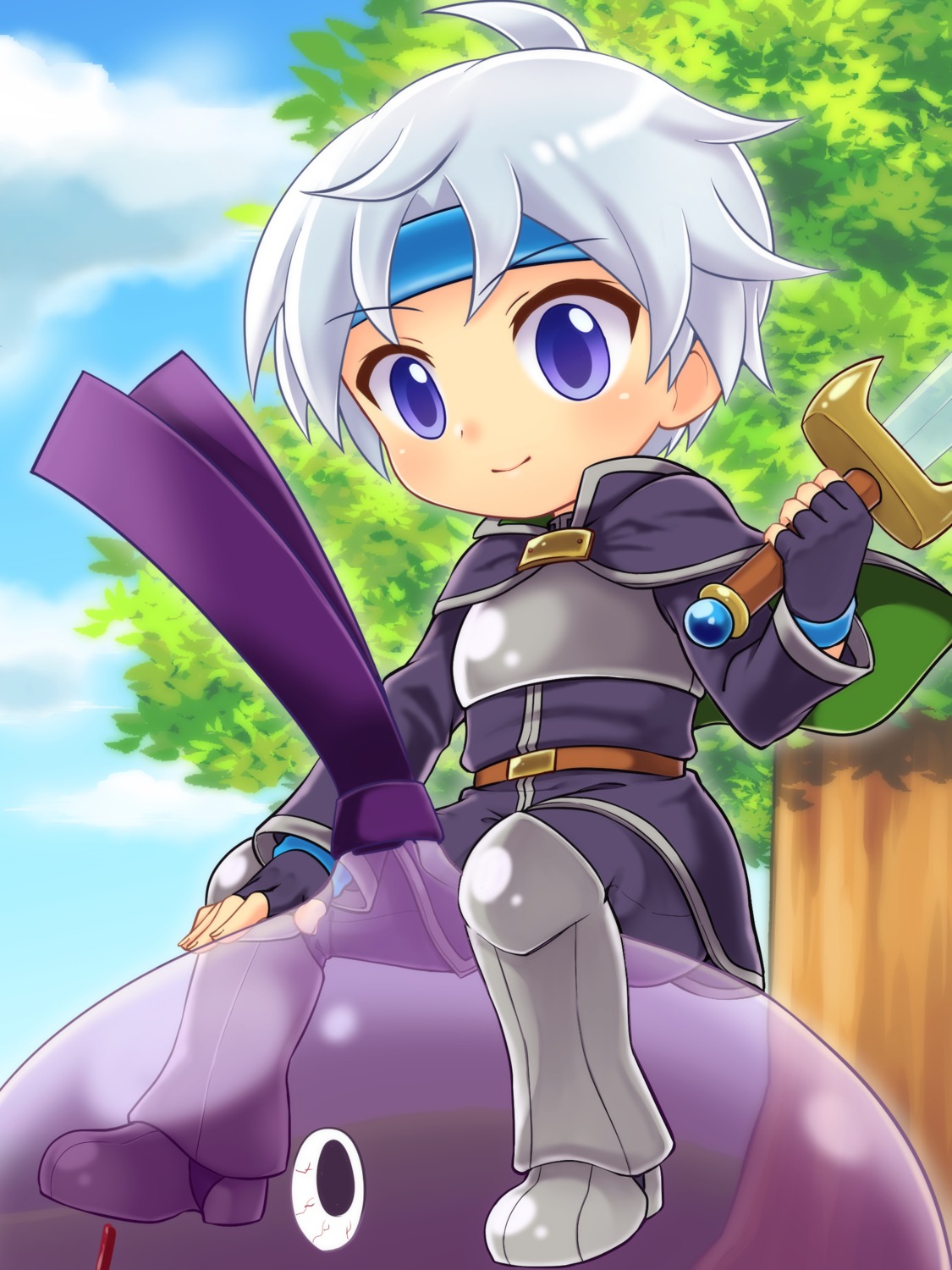 armor chibi puyo_puyo schezo_wegey sword yukari0080