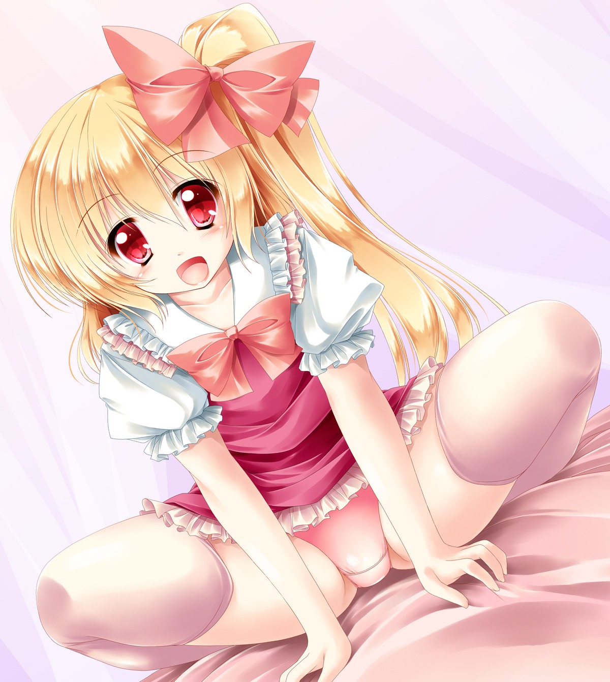 flandre_scarlet kamiya_tomoe pantsu thighhighs touhou