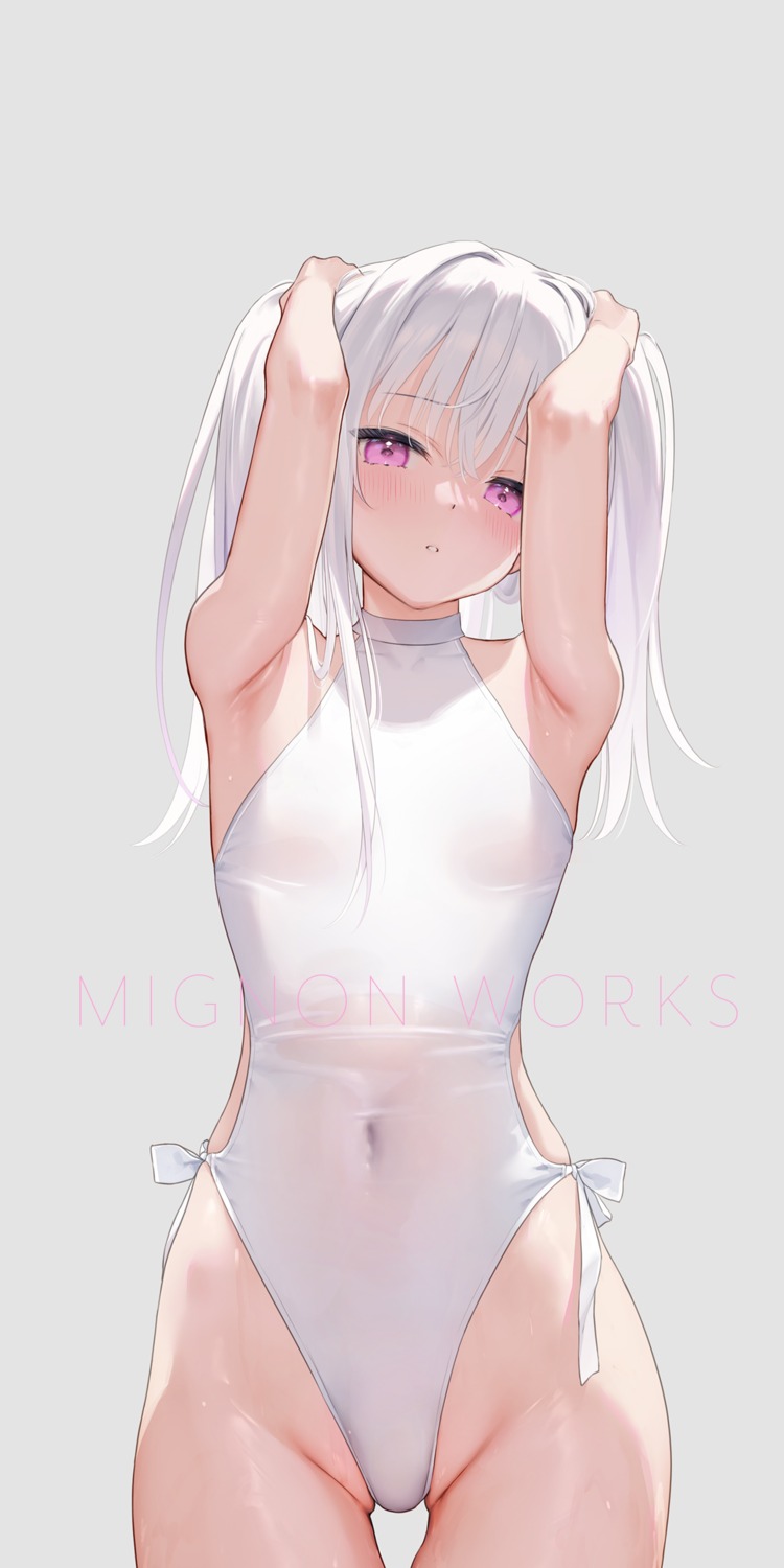 loli mignon see_through shiro_(mignon) swimsuits wet