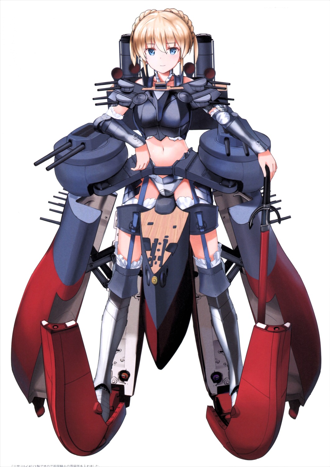 armor bikini_armor kurokuro mecha_musume stockings sword thighhighs