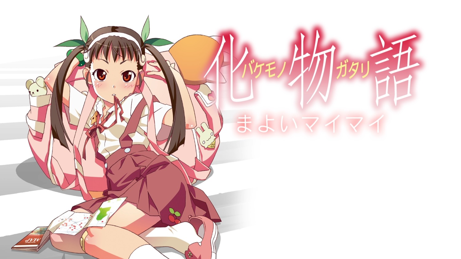 bakemonogatari hachikuji_mayoi monogatari_(series) wallpaper watanabe_akio