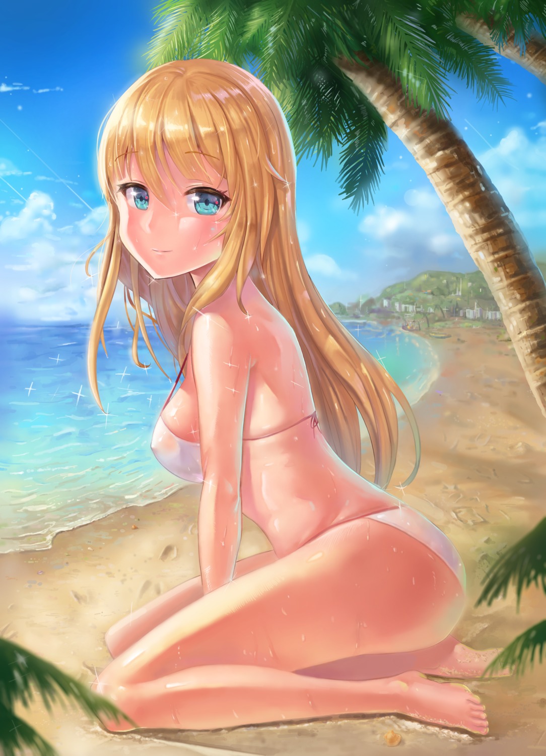 bikini erect_nipples feet swimsuits wet yahiro_(heartseek000)