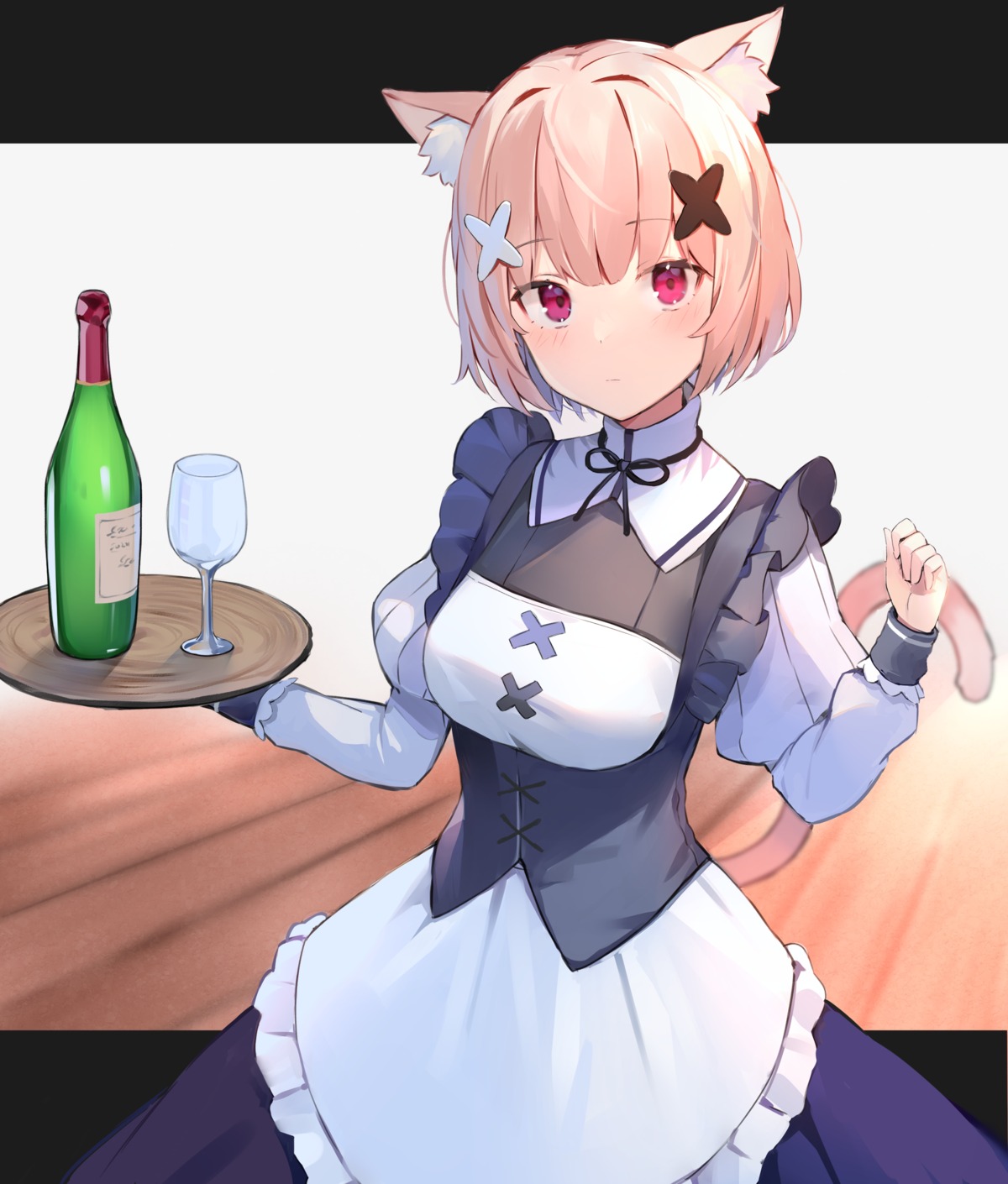 animal_ears maid nekomimi ryou_(ponpgo) tail