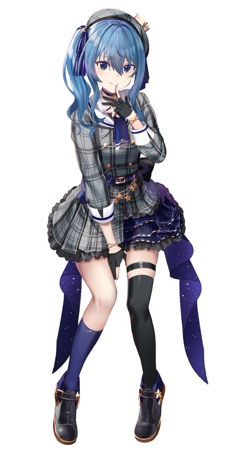 gakuon_(gakuto) garter hololive hoshimachi_suisei thighhighs