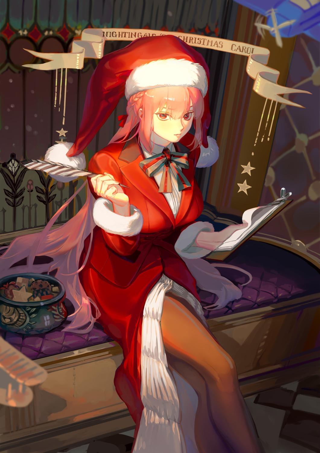 christmas fate/grand_order florence_nightingale_(fate) pantyhose taro-k