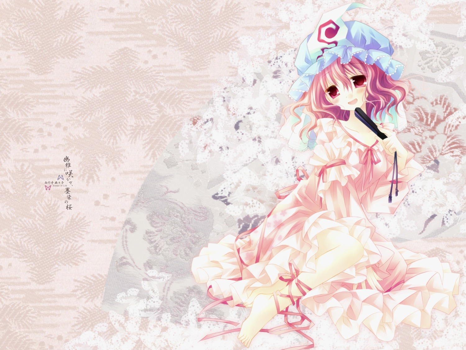 i.s.w lolita_fashion saigyouji_yuyuko sakurazawa_izumi touhou wallpaper