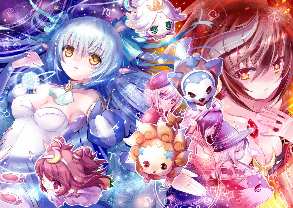 cadena chibi chimochi cleavage devil dress elf horns lucent_heart pointy_ears theia witch