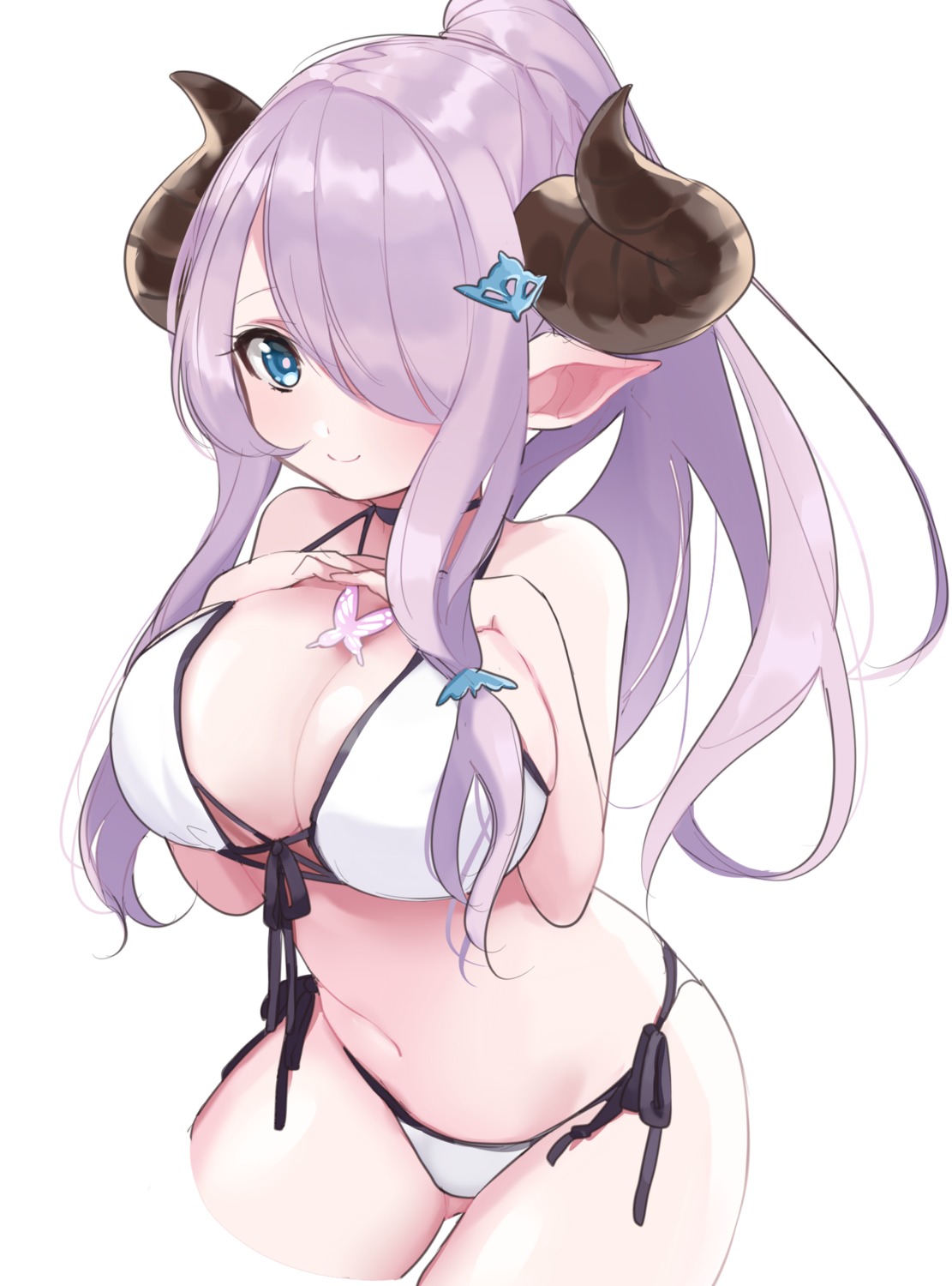 bikini breast_hold cleavage granblue_fantasy horns misumi narumeia_(granblue_fantasy) swimsuits