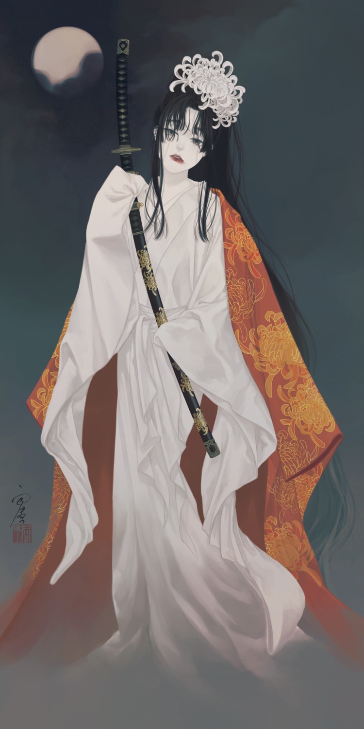 kimono sword ushiyama_ame