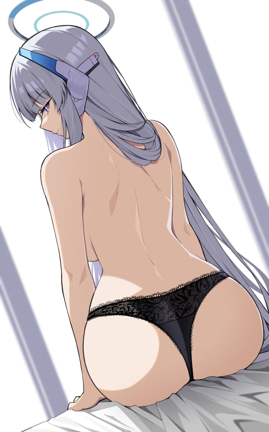 ass blue_archive halo pantsu reia_76 thong topless ushio_noa