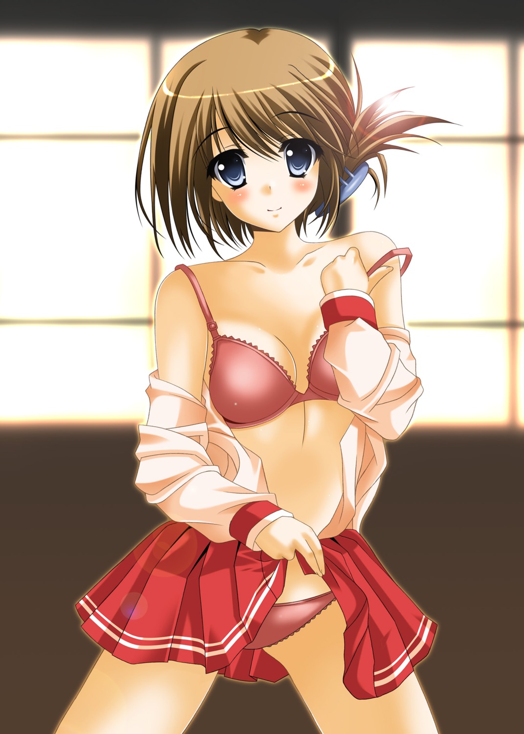 bra komaki_manaka oda_kenichi open_shirt pantsu to_heart_(series) to_heart_2